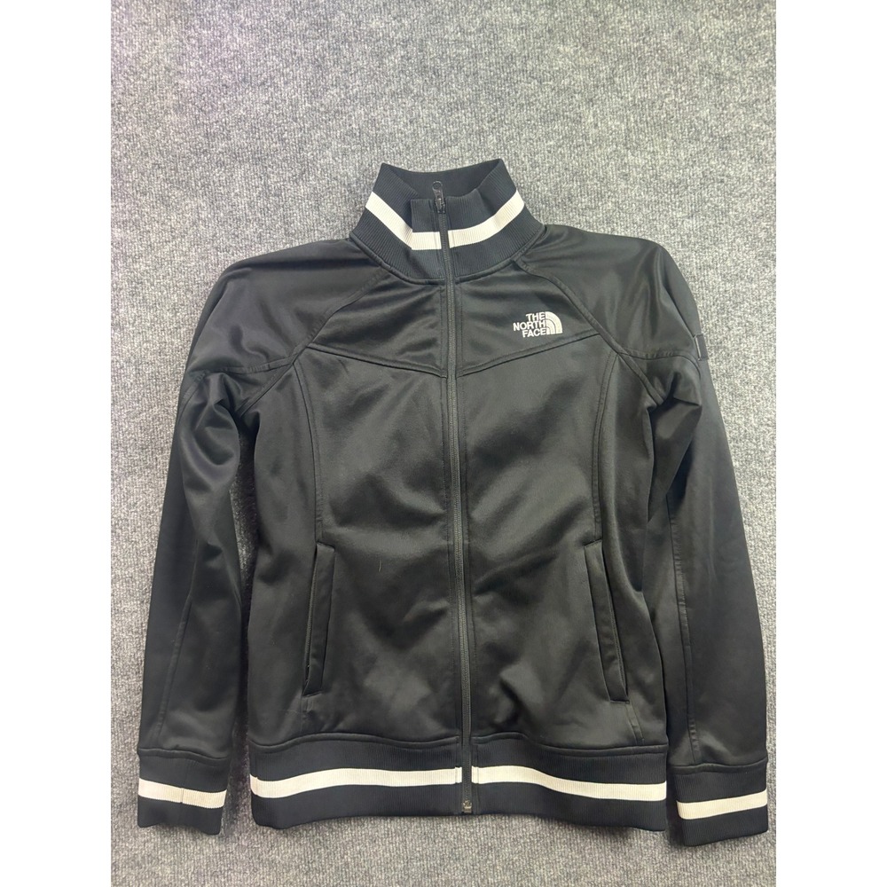 The North Face Takeback Track Jacket Womens Small Black White Striped Full Zip